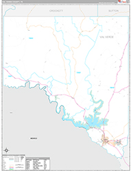 Val Verde County Wall Map Premium Style 2026